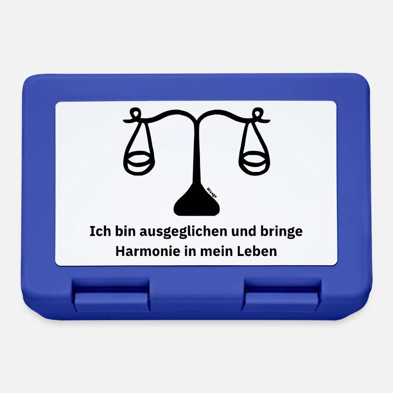 Sternzeichen Waage - Brotdose - Royalblau