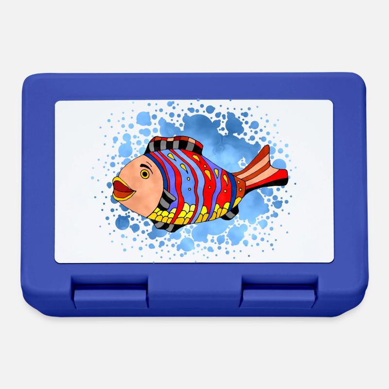 poisson - Boîte à goûter - bleu royal
