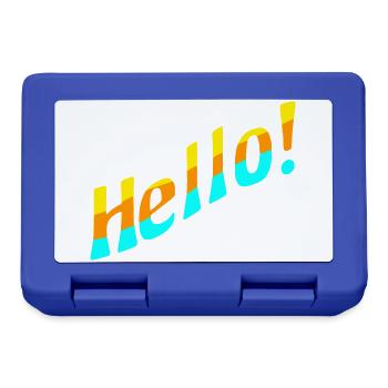 Hello! - Lunchbox - royal blue - Front