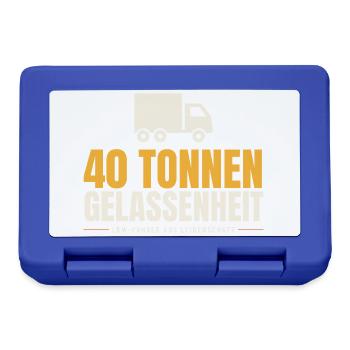40 Tonnen Gelassenheit Lkw Fahrer Trucker - Brotdose - Royalblau - Vorne