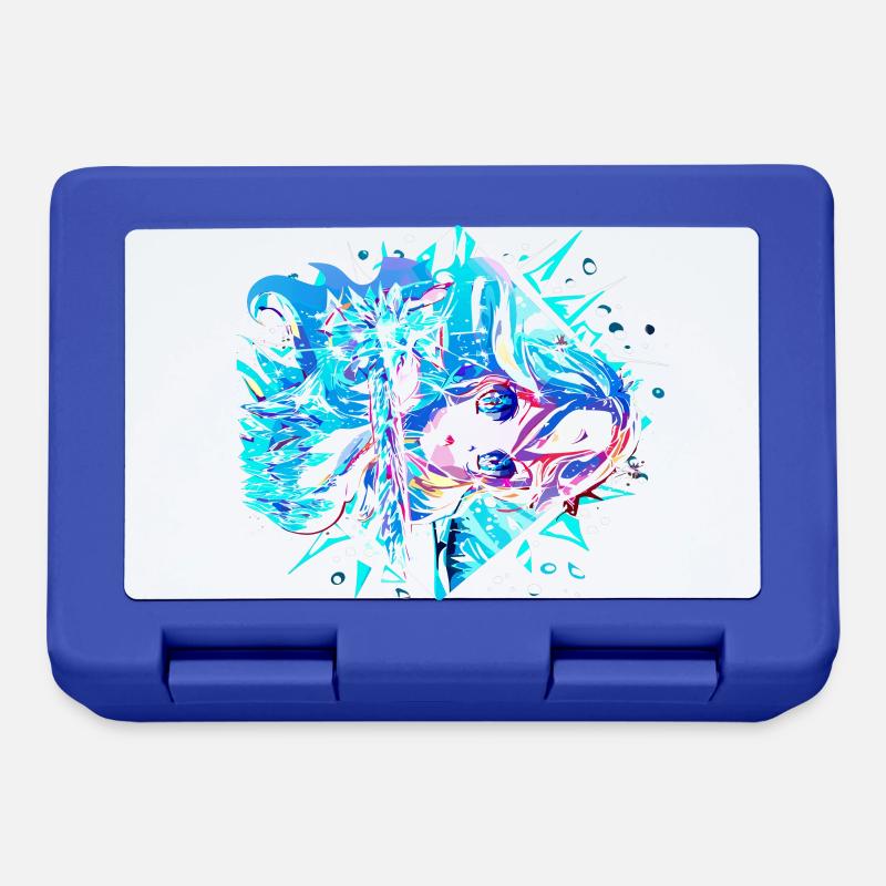 Anime Schneekönigin Eisprinzessin - Brotdose - Royalblau