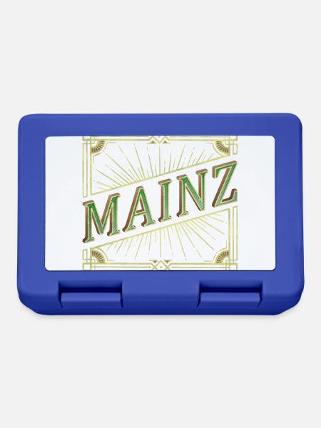 Mainz Deutschland Stadt Schrift Vintage Retro - Brotdose - Royalblau