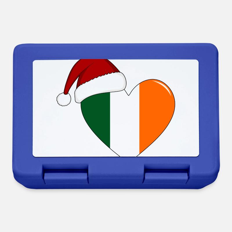 Drapeau de l’Irlande coeur de Noël - Boîte à goûter - bleu royal