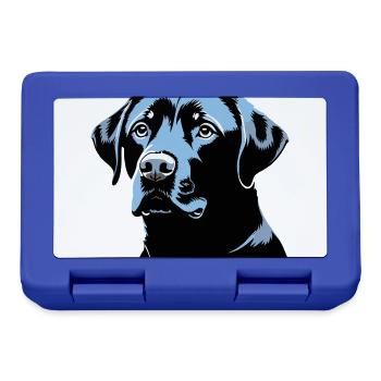 Labrador Retriever Kopf - Pet Dog Sticker - Brotdose - Royalblau - Vorne