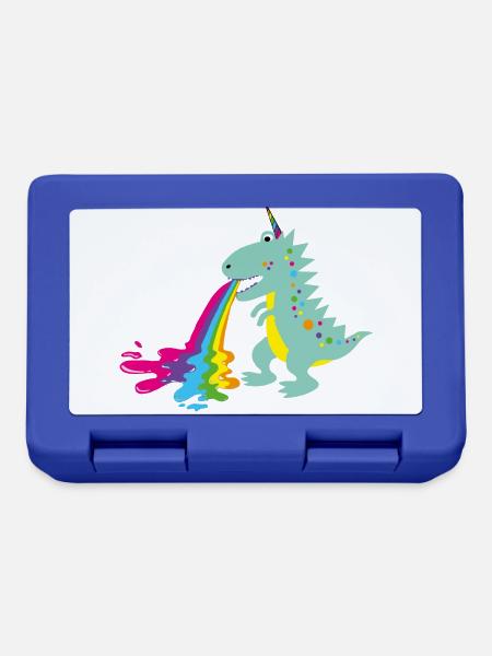 dinohorn, dino, einhorn - Brotdose - Royalblau