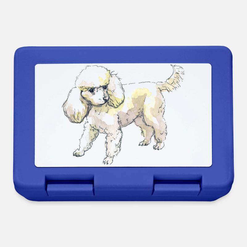 poodle - Lunchbox - royal blue