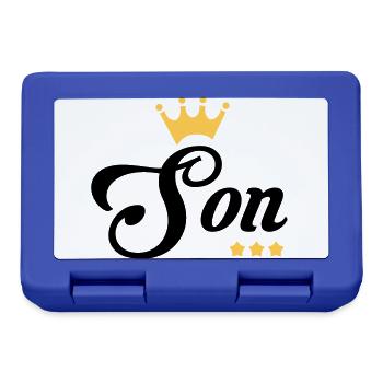 Sohn / Tochter / Familie / Mädchen - Brotdose - Royalblau - Vorne