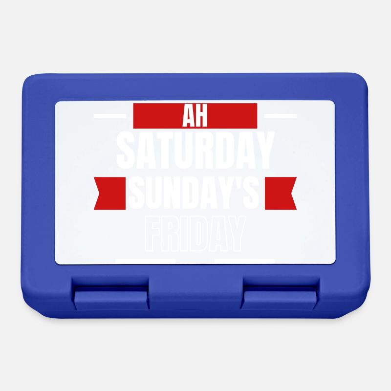Ah Weekend Days Mashup Tee - Lunchbox - royal blue