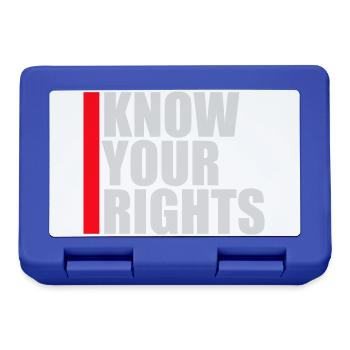 Know Your Rights Aktivismus Gerechtigkeit Freiheit - Brotdose - Royalblau - Vorne