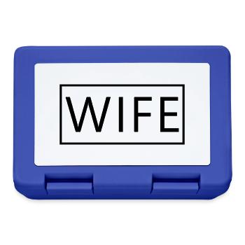 Wife Matching Couple Engagement Wedding Honeymoon - Lunchbox - royal blue - Front
