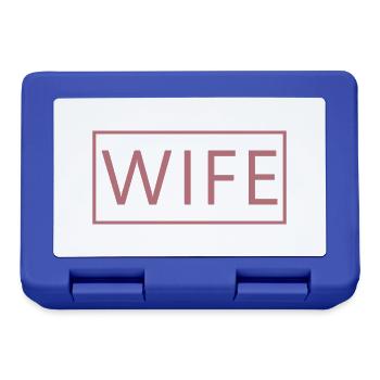 Wife Matching Couple Engagement Wedding Honeymoon - Lunchbox - royal blue - Front