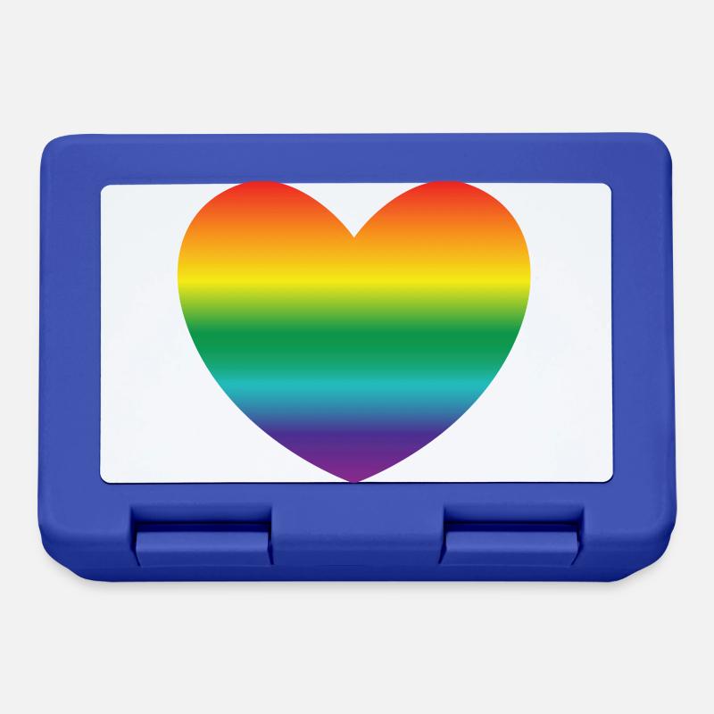 Cuore nei colori dell'arcobaleno - Lunch box - blu royal