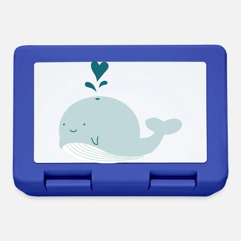 baleine - Boîte à goûter - bleu royal