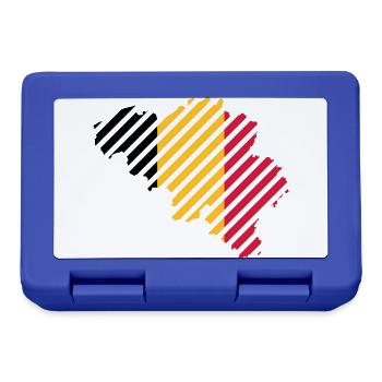 Gestreifte Land Belgien - Brotdose - Royalblau - Vorne