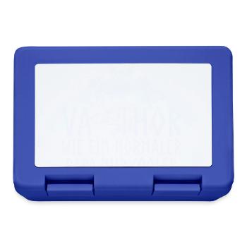 Fathor Vathor Vater Thor Hammer Vatertag Geschenk - Brotdose - Royalblau - Vorne