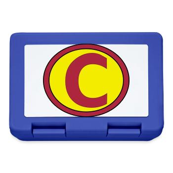 Super, Superheld, Superheldin, Hero, C - Brotdose - Royalblau - Vorne