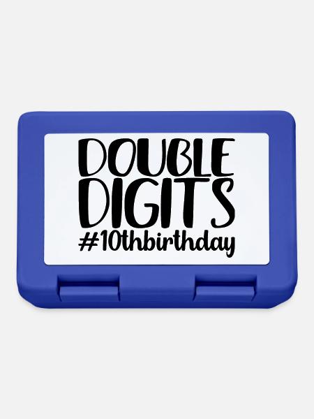 Geschenk zum 10. Geburtstag, 10 Jahre alt, für Jungen & Mädchen - Brotdose - Royalblau