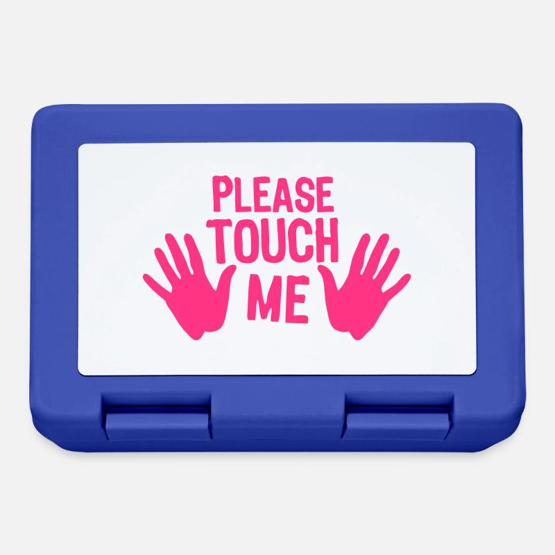 please touch me main hand touche moi - Boîte à goûter - bleu royal