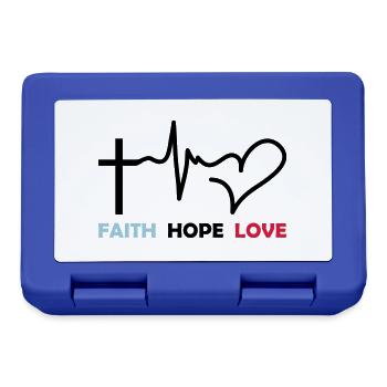 faith_hope_love_2 - Boîte à goûter - bleu royal - Devant