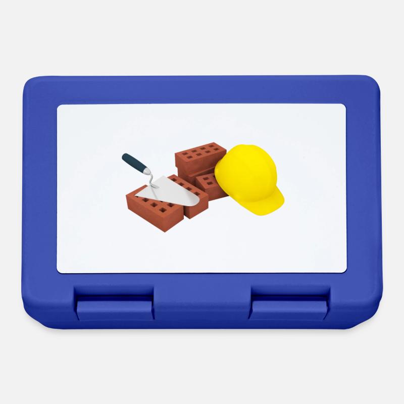 briques truelle casque - Boîte à goûter - bleu royal