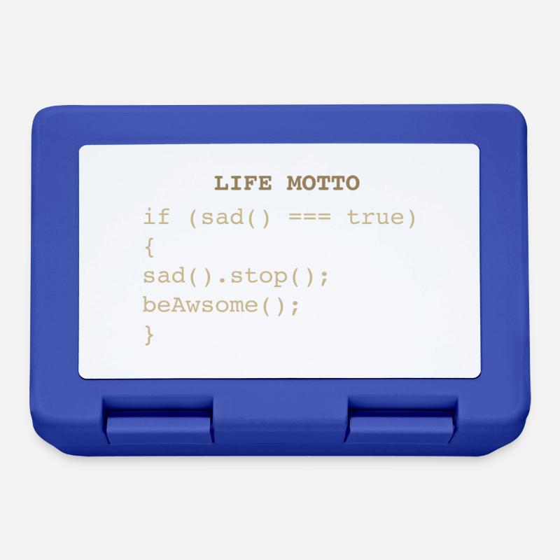 Developer IT Life Motto - Brotdose - Royalblau