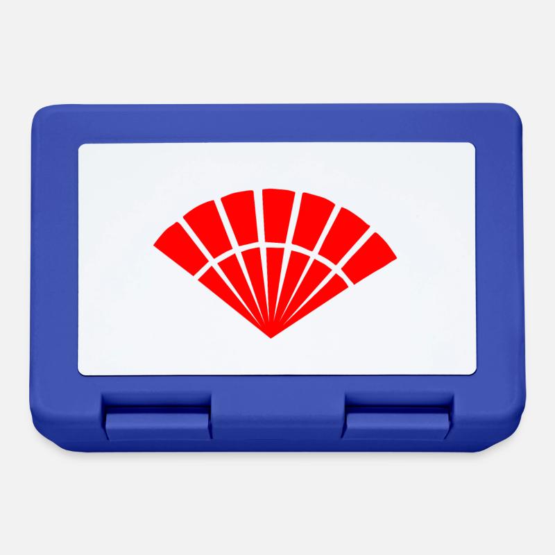 Japanisches Symbol, Fächer - Brotdose - Royalblau
