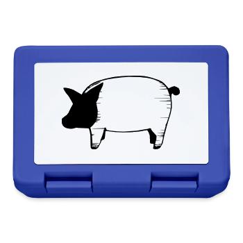 Pig Pigs Pigs Animal Animals Vector 7 - Lunchbox - royal blue - Front