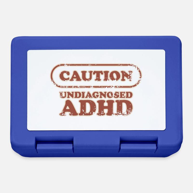 Caution, ADHD - Lunchbox - royal blue