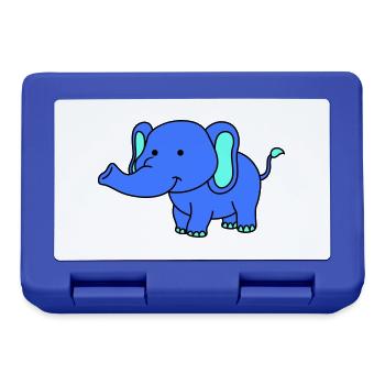 éléphant - Boîte à goûter - bleu royal - Devant
