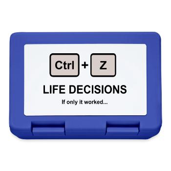 Ctrl + Z Life Decisions - Lunchbox - royal blue - Front