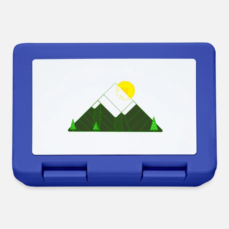 geometric mountain - Lunchbox - royal blue