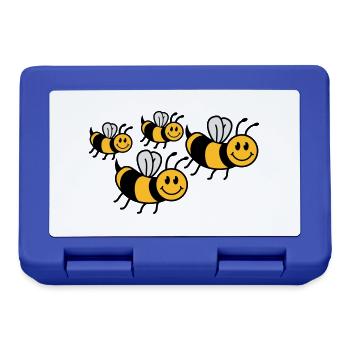 Jolie petite famille d'abeilles - Boîte à goûter - bleu royal - Devant