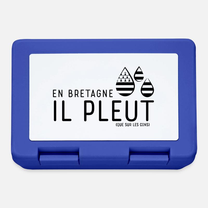 En Bretagne, il pleut... - Boîte à goûter - bleu royal