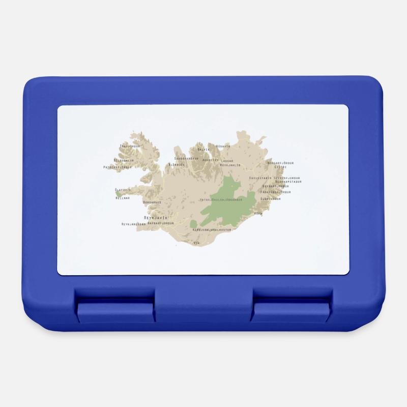 Carte de l’Islande - Boîte à goûter - bleu royal