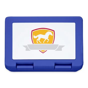 Insérer une bannière de cheval de texte - Boîte à goûter - bleu royal - Devant