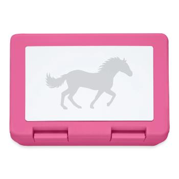 Conception de silhouette de cheval de course - Boîte à goûter - rose - Devant