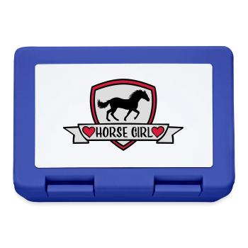 Conception de citation de fille de cheval - Boîte à goûter - bleu royal - Devant