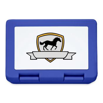 Bouclier d’armoiries du cheval Banner - Boîte à goûter - bleu royal - Devant