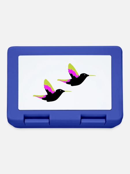 kolibri birds - Brotdose - Royalblau