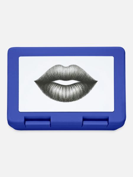 Lippen - Brotdose - Royalblau