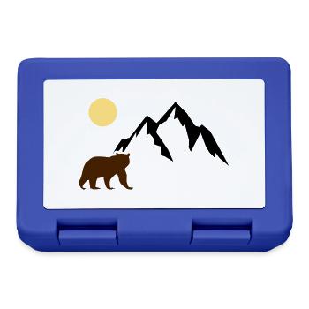 Mountain Bear - Lunchbox - royal blue - Front