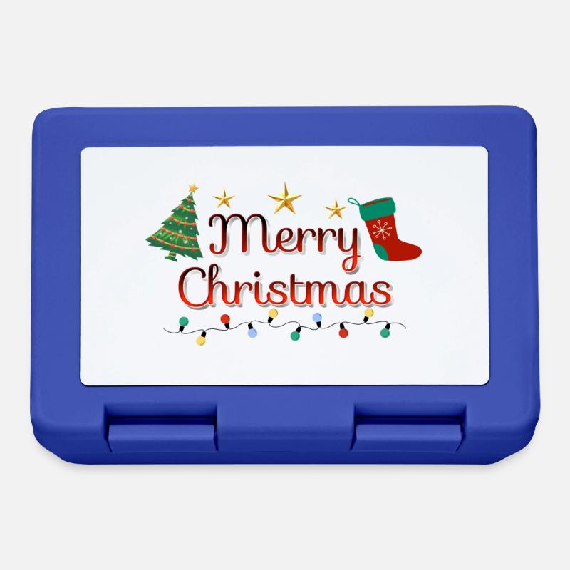 Merry Christmas tree - Lunchbox - royal blue
