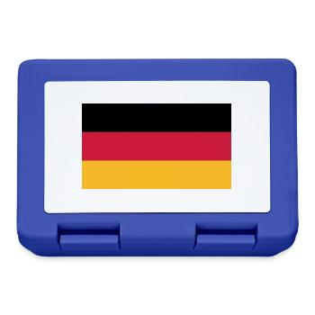 Deutschlandfahne Schwarz Rot Gold - Brotdose - Royalblau - Vorne