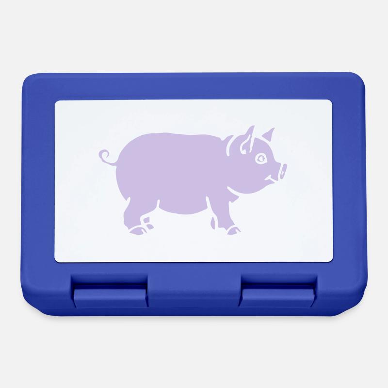 pig - Brotdose - Royalblau