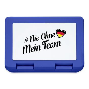 nie ohne team deutschland herz - Brotdose - Royalblau - Vorne