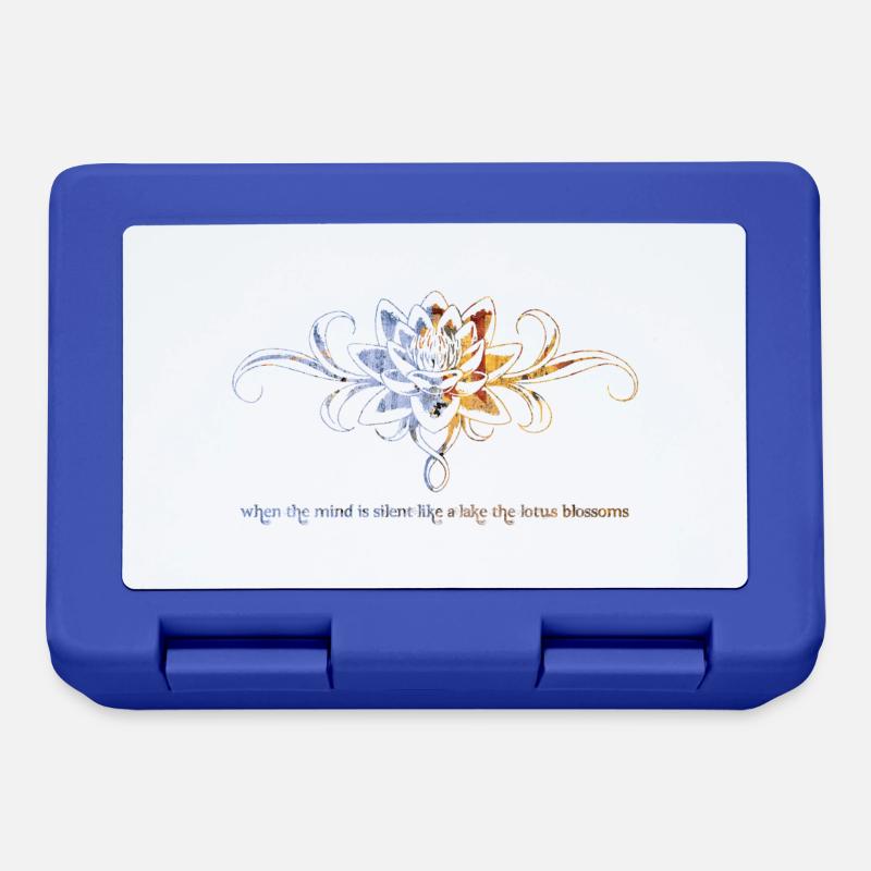 Fleur de lotus - Boîte à goûter - bleu royal