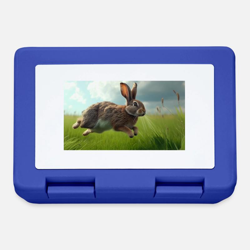 Jumping Rabbit - Lunchbox - royal blue