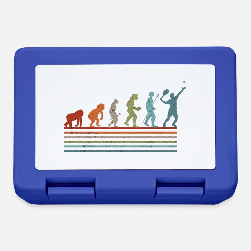 Retro-Vintage-Tennis-Evolution - Brotdose - Royalblau