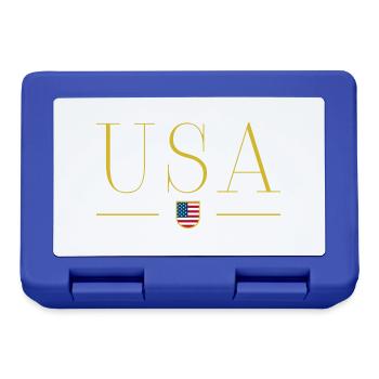 ich liebe USA, Eleganz Stil Design T-Shirt - Brotdose - Royalblau - Vorne