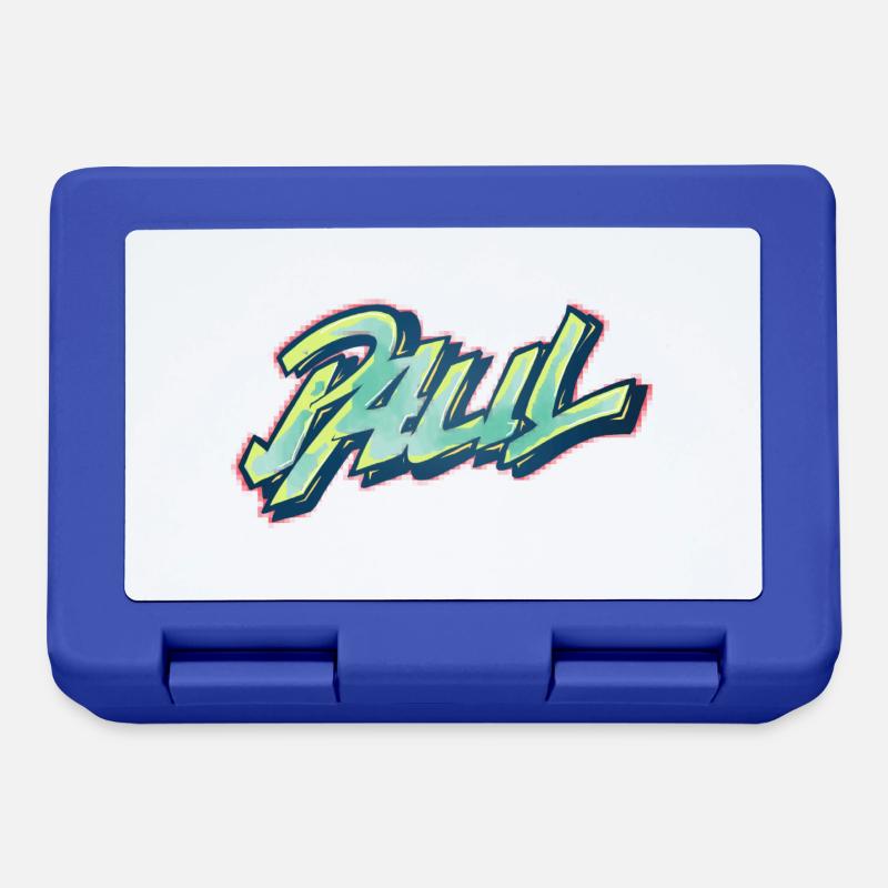 paul graffiti first name - Lunchbox - royal blue